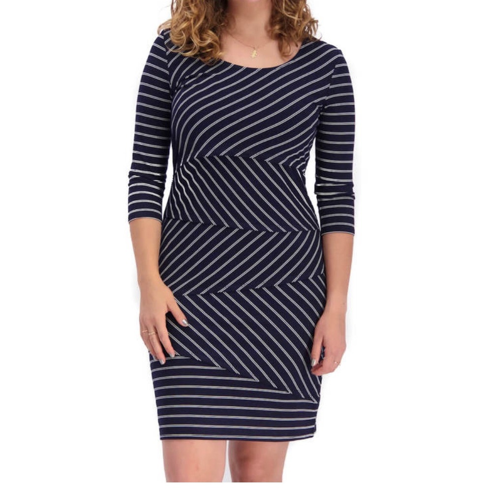Striped nursing dress by milk nursing wear Medium